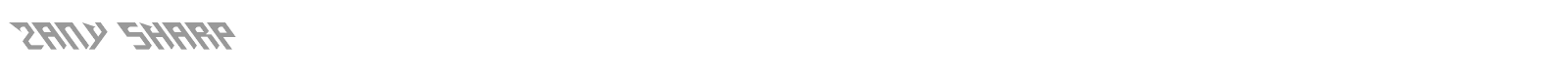 Zany Sharp font preview